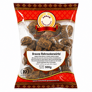 Asiatische braune Rohrzuckerwürfel, 500g, für asiatische Rezepte.