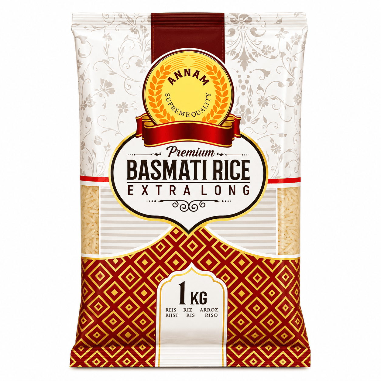 Asiatischer Lebensmittel Online-Shop, Basmatireis 1kg, hochwertig.