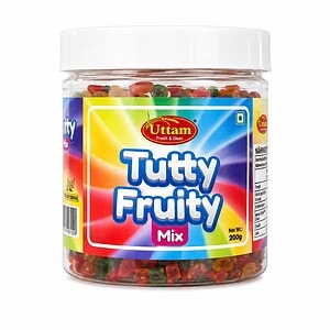 Bunte Fruchtgummi-Mischung im Glas, asiatische Lebensmittel Online-Shop.
