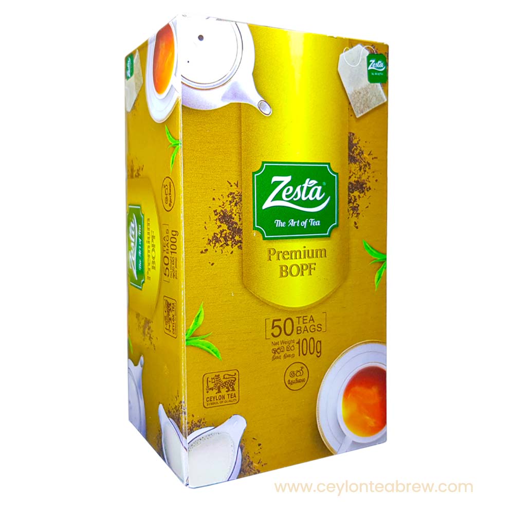 Asiatischer Tee in Verpackung, 50 Beutel, 100g, Zesta Marke.