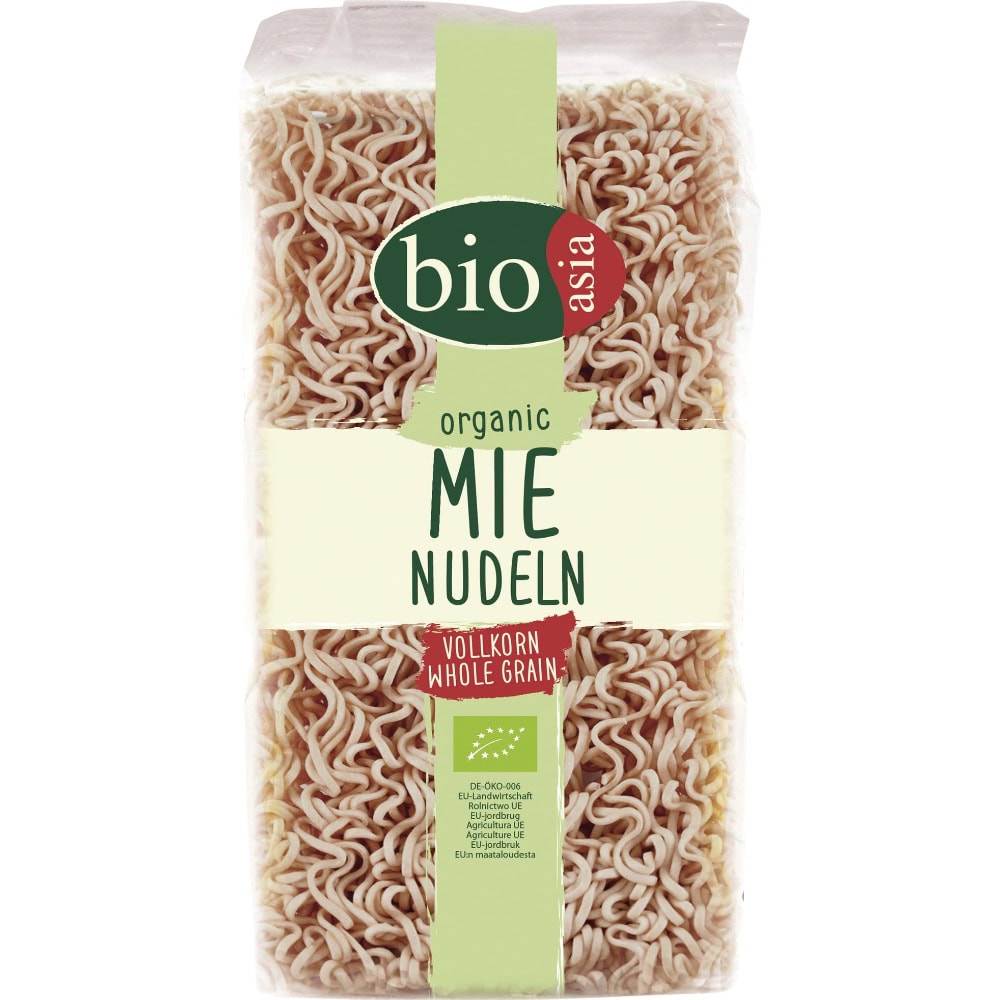 Bio Mie Nudeln, Vollkorn, organic, asiatisch, glutenfrei, vegan.