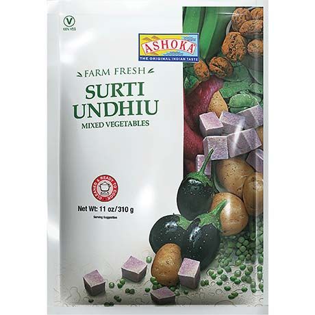 Asiatische Lebensmittel Online-Shop mit Surti Undhiyu Gemüsemischung.