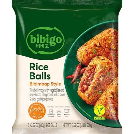 Vegane Rice Balls im Bibigo Style, asiatische Spezialität, 500g.