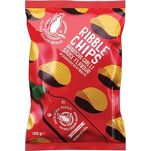 Asiatische Ribbel Chips mit Sriracha Chili Geschmack.