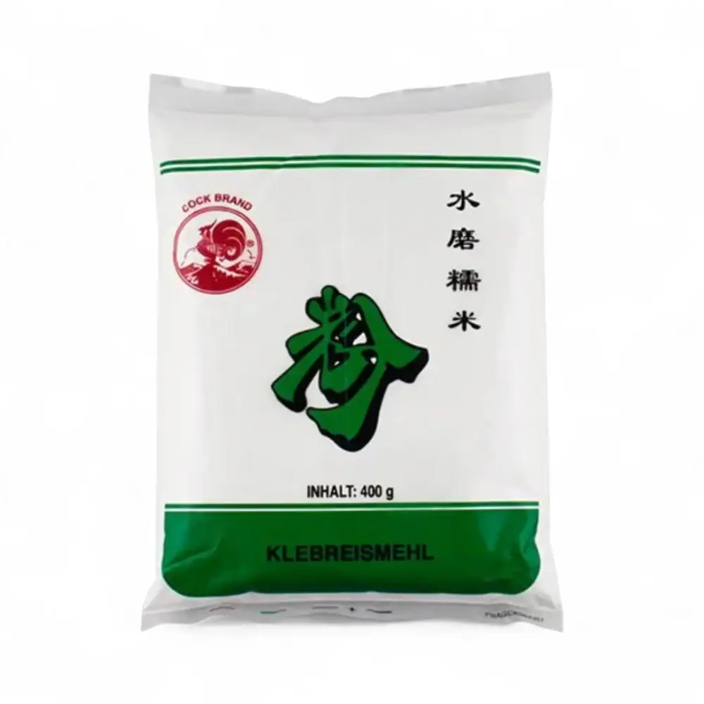 Asiatischer Klebreismehl in 400g Packung, asiatische Lebensmittel.
