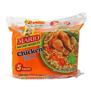 Asiatische Instant-Nudeln mit Hähnchen Geschmack, 5er Pack.