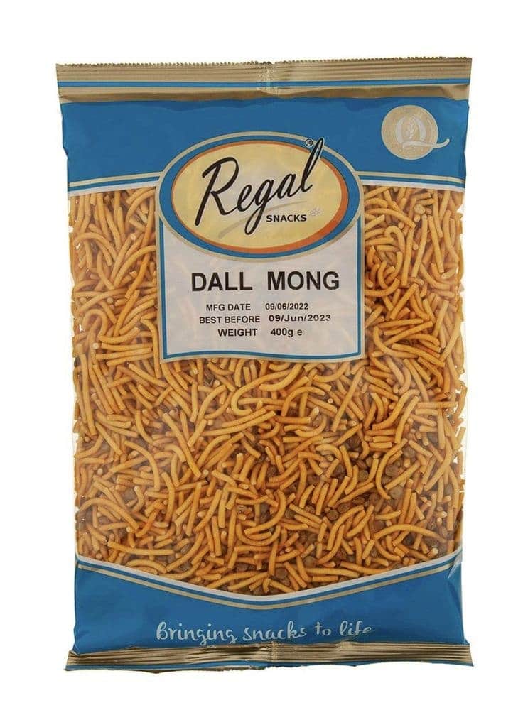 Asiatische Lebensmittel Online-Shop. Dall Mong Snacks in Verpackung.