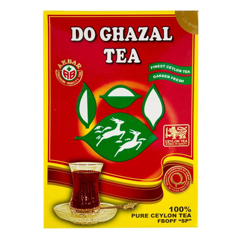 Asiatischer Lebensmittelladen - Do Ghazal Tee, Ceylon Tee in Verpackung.
