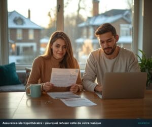 Couple québécois comparant leurs options d'assurance-vie hypothécaire à la maison