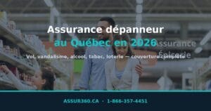 Image d'un dépanneur avec une famille dans un supermarché.