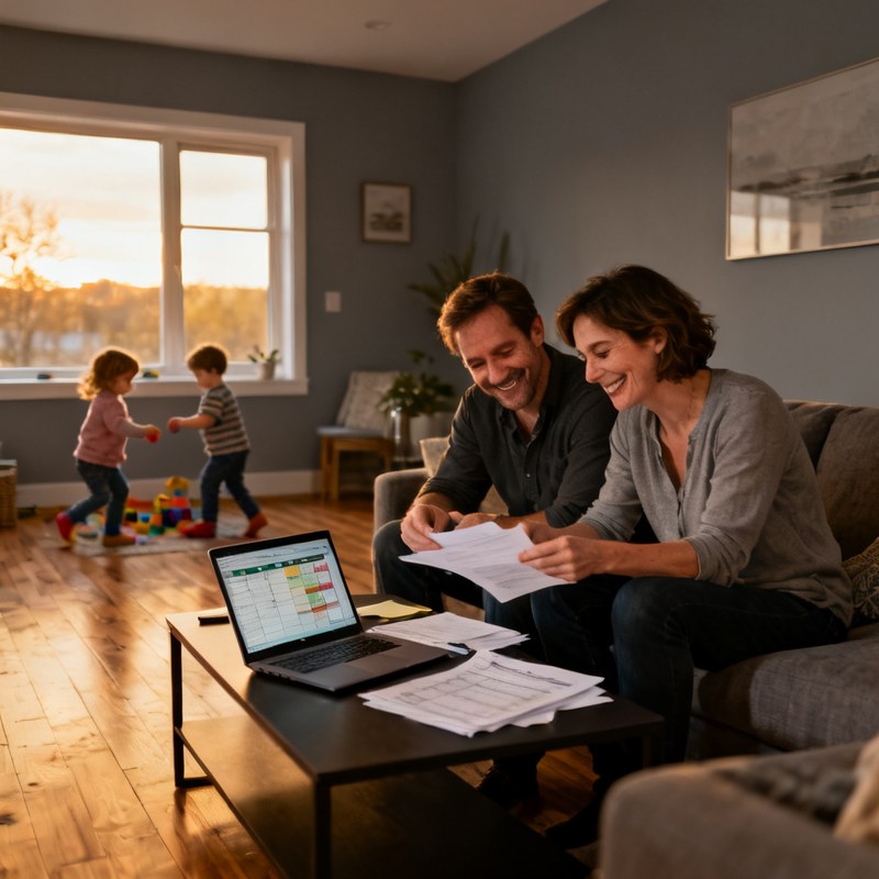 Famille québécoise comparant assurance vie temporaire et permanente