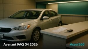 Avenant FAQ 34 au Québec 2026 : véhicule de remplacement, coût et prise d'effet — Assur360