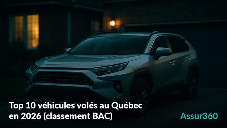 Top 10 véhicules volés au Québec en 2026 (classement BAC) — Assur360