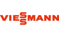 Logo of Viessmann featuring the brand name in bold red letters on a black background.