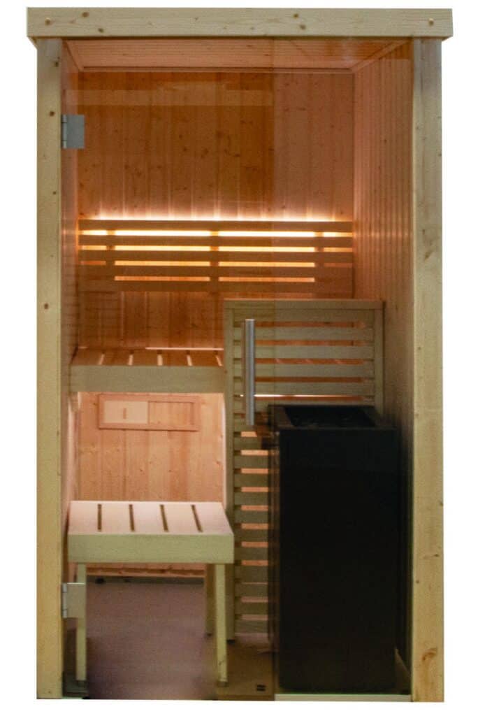 La sauna Variant è disponibile in diverse dimensioni per soddisfare ogni esigenza