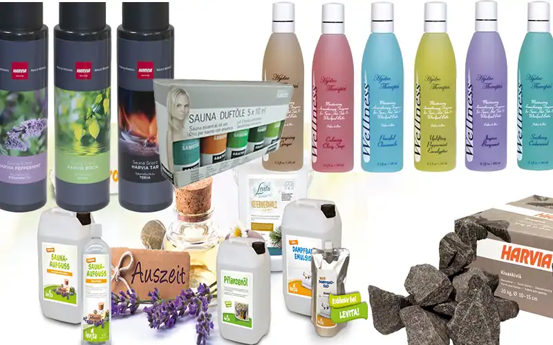 Lavanda in bottiglia con etichetta, ideale per ambienti wellness e piscine.