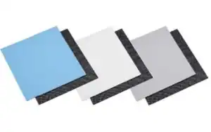 Campioni di telo PVC per coperture piscine, disponibili in vari colori e finiture (azzurro, bianco, grigio)