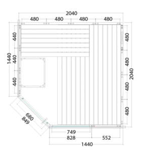 Alaska Corner-05 Piscina interrata con piastrelle e angolo relax, ideale per il wellness domestico.
