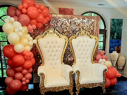 Party Backdrop Rentals Thrown Chair