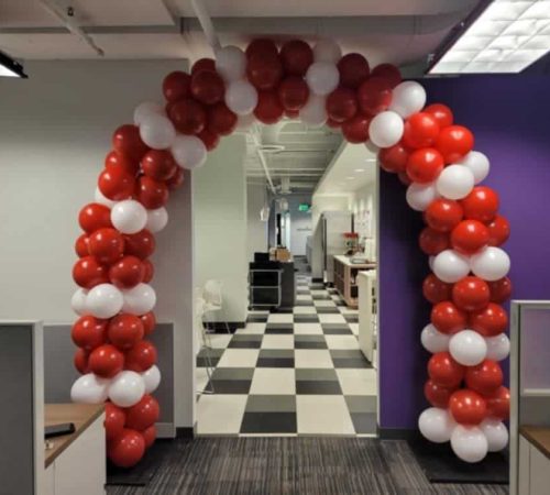 Balloons Arch red and white Balloon Arch Atlanta