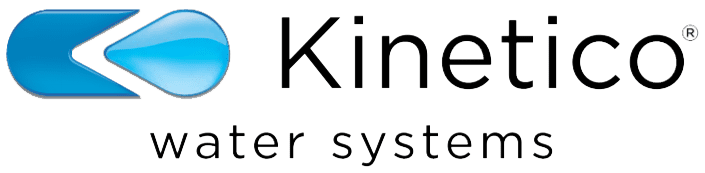 Logo of Kinetico Water Systems featuring a stylized letter 'K' and a droplet symbol.