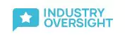Blue speech bubble with a white star next to the text "INDUSTRY OVERSIGHT" in blue.