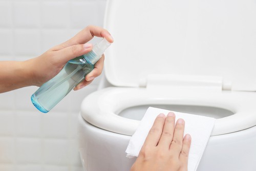 Sanitizing toilet to kill germs