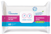 Ansicht Packung Händedesinfektionstücher Professional for you, 60 Stück