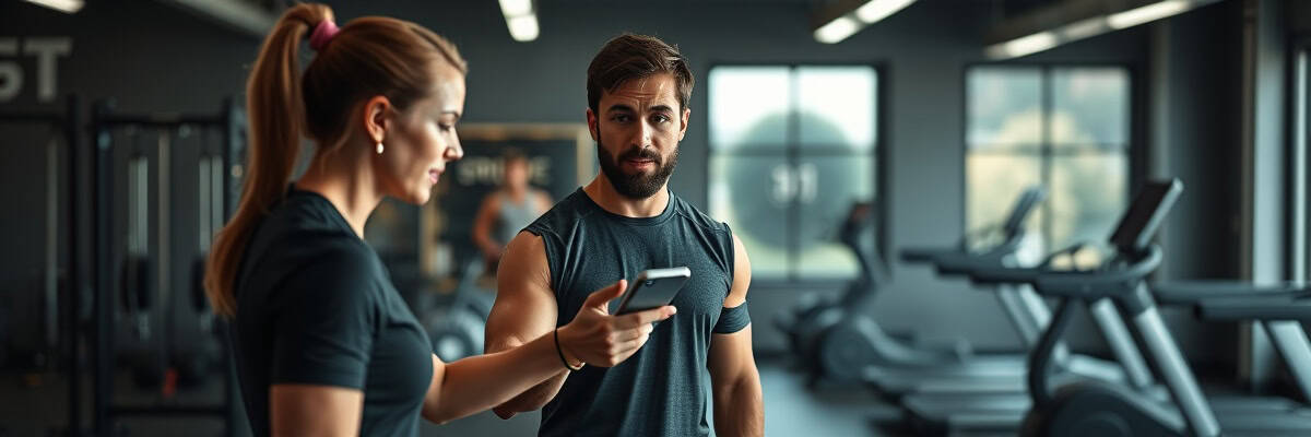 Coach et client en salle