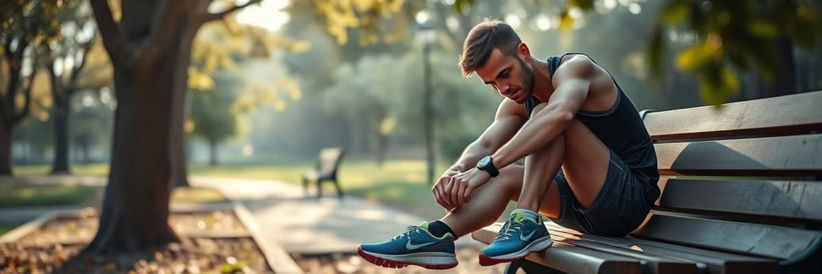 Coureur réfléchissant préparation marathon