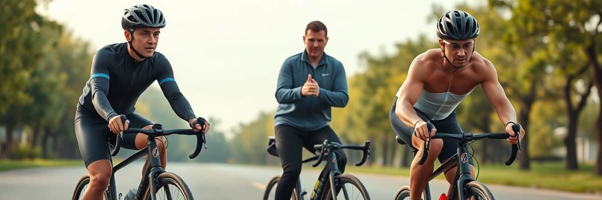 Cyclistes cadence différente