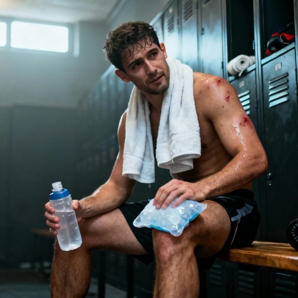 athlète mma en récupération