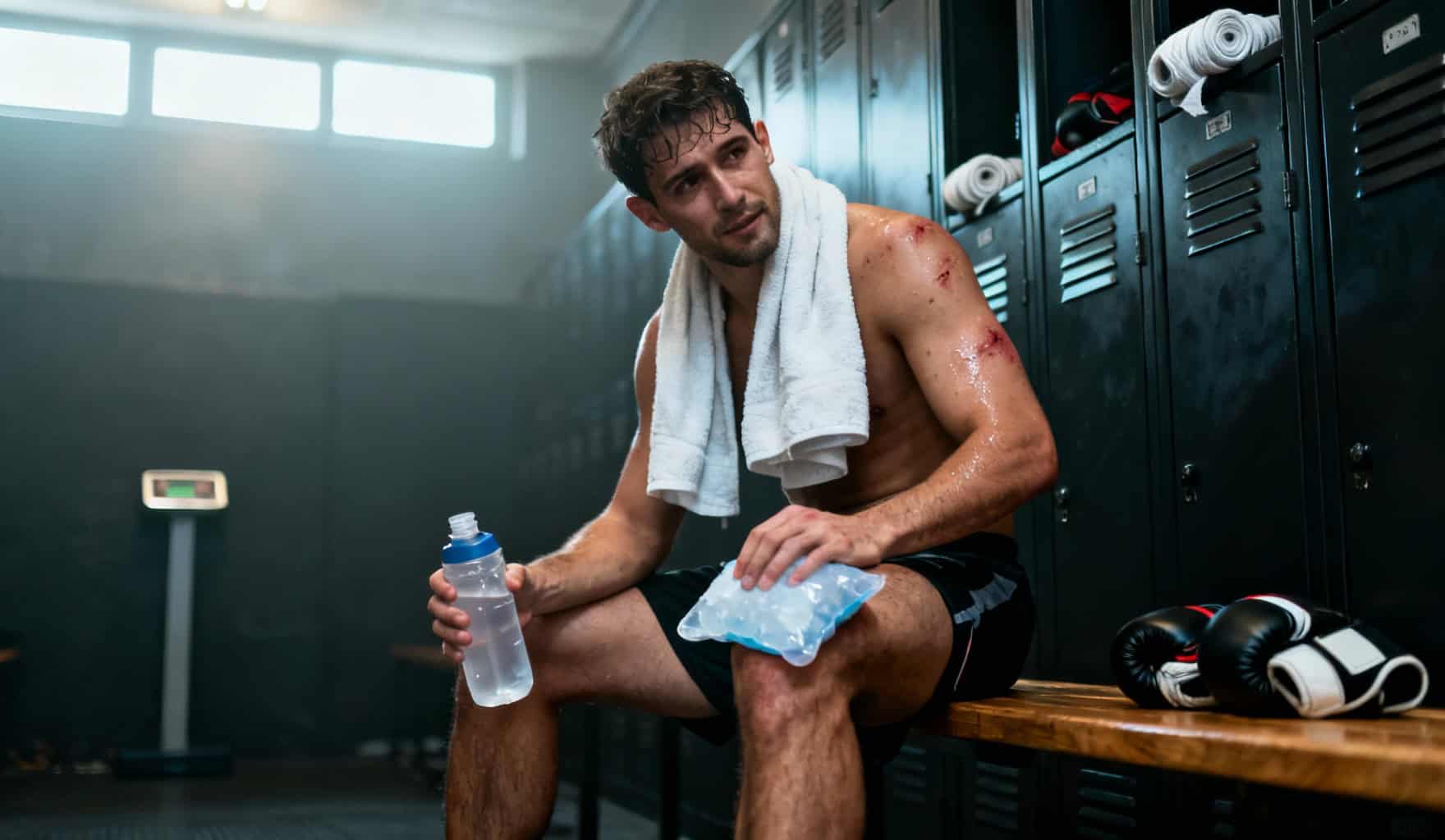 athlète mma en récupération