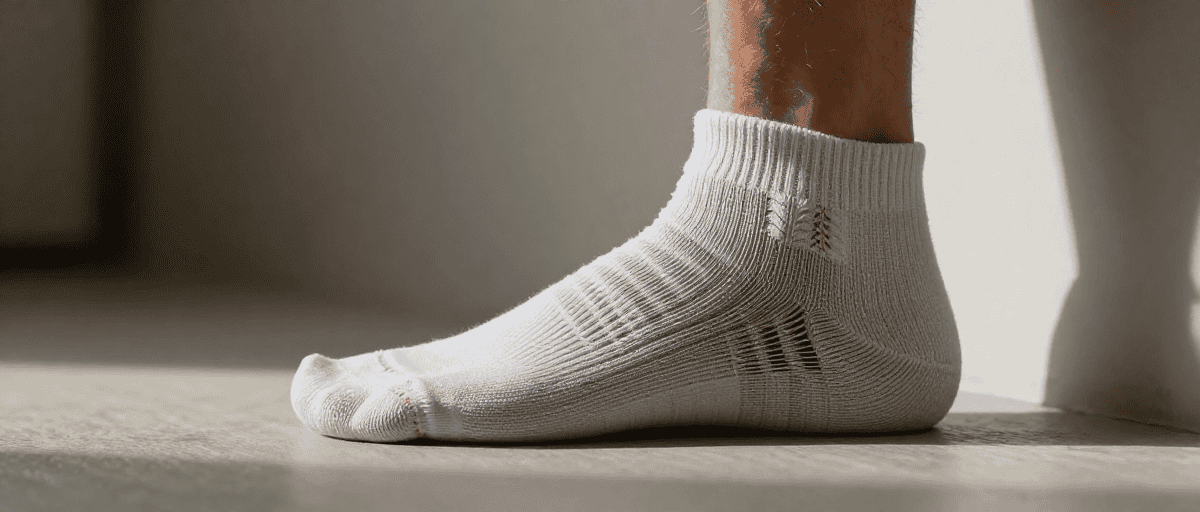 Chaussure de sport blanche pour homme, idéale pour la course ou le fitness.