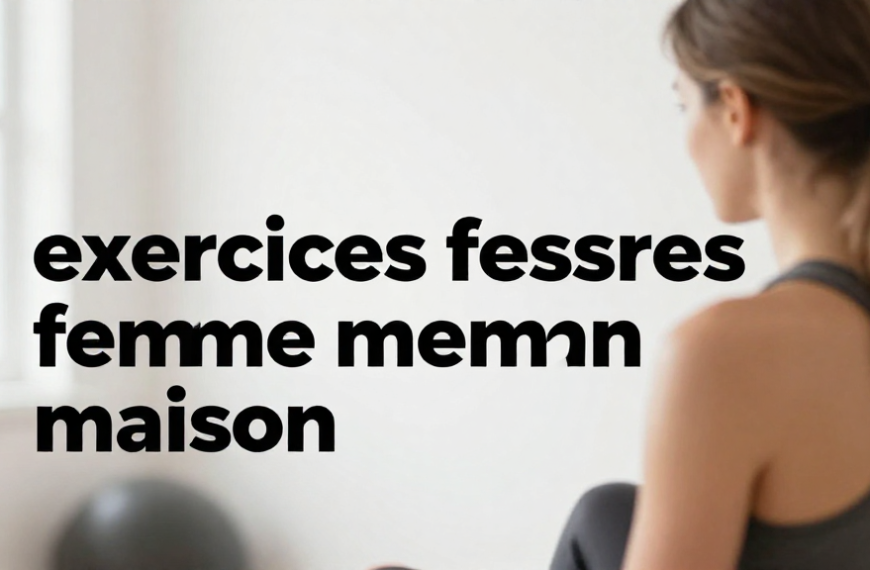 Illustration pour exercices fessiers femme maison - image de couverture