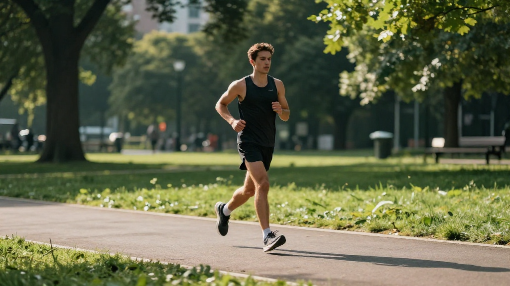 Plan entrainement 10km débutant - coureur sur chemin de parc