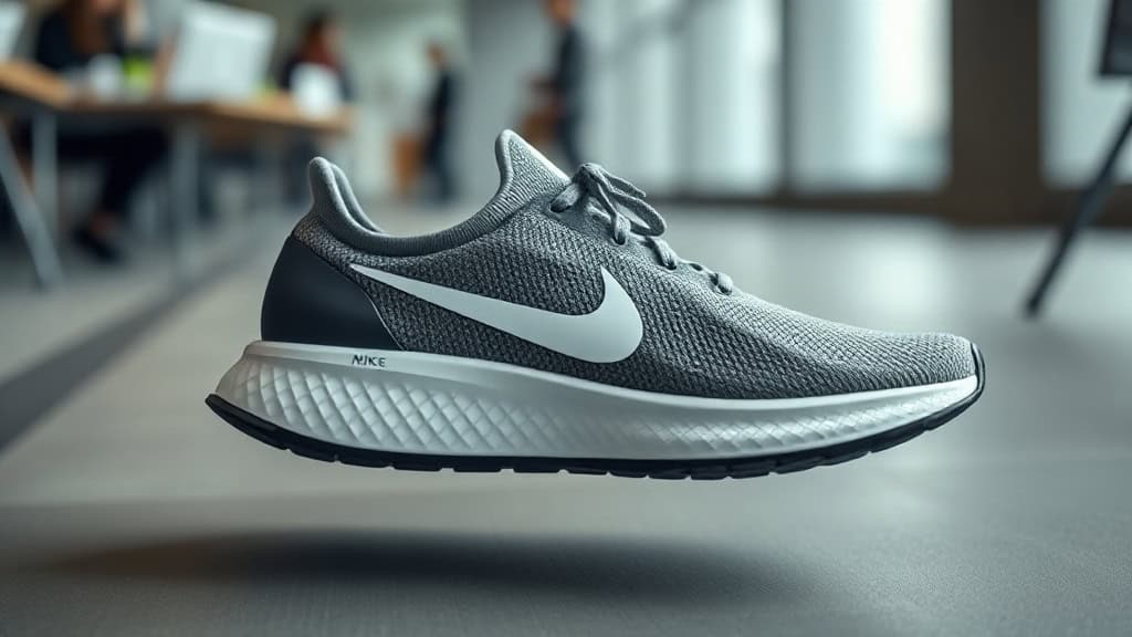 Chaussure Nike de course légère et confortable pour entraînement.