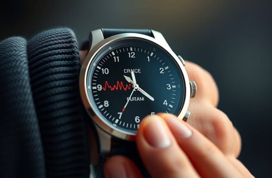 Montre connectée affichant un suivi cardiaque en temps réel.
