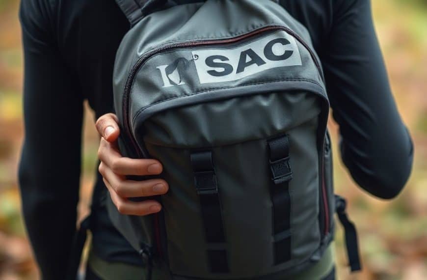 Sac à dos noir pour sport et randonnée, pratique et léger.