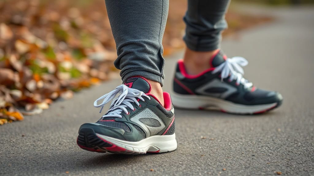 Chaussures de sport modernes pour la course en extérieur.