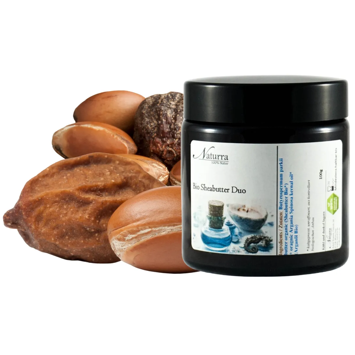 Argan-Butter Bio Sheabutter Arganöl DUO 100 g mit wertvollem Arganöl – 2-in-1 Naturpflege, kaltgepresst & unraffiniert