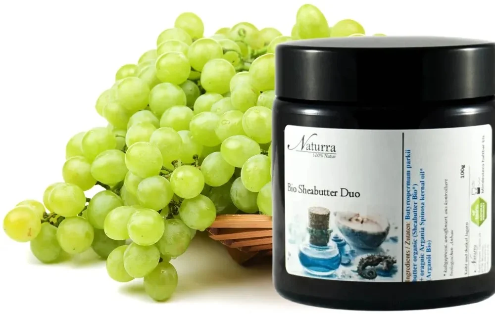 Bio Sheabutter DUO mit wertvollem Traubenkernöl – Feuchtigkeit für Haut & Haar