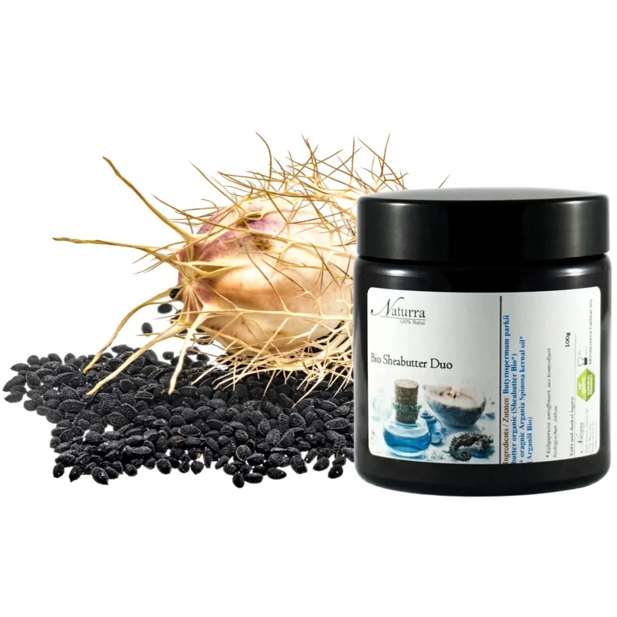 Bio Sheabutter mit Schwarzkümmelöl – nährende Schwarzkümmel-Butter für geschmeidige Haut