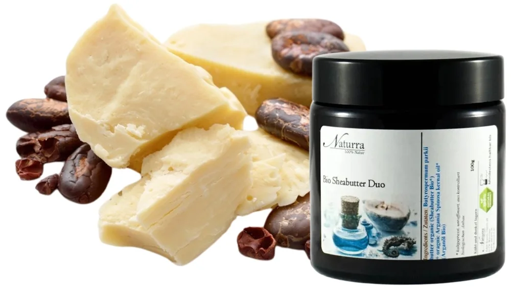 Hochwertige Kakao-Butter in Kombination mit Bio Sheabutter – Naturkosmetik für geschmeidige Haut