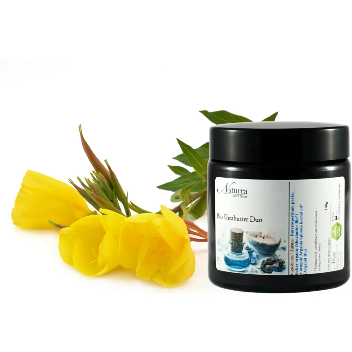 Nachtkerzen-Butter Bio Sheabutter mit Nachtkerzenöl – Feuchtigkeitsspender für empfindliche Haut