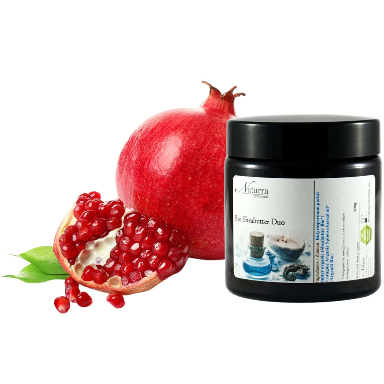 Granatapfel-Butter Bio Sheabutter mit Granatapfelkernöl – Naturkosmetik für Hautpflege und Regeneration