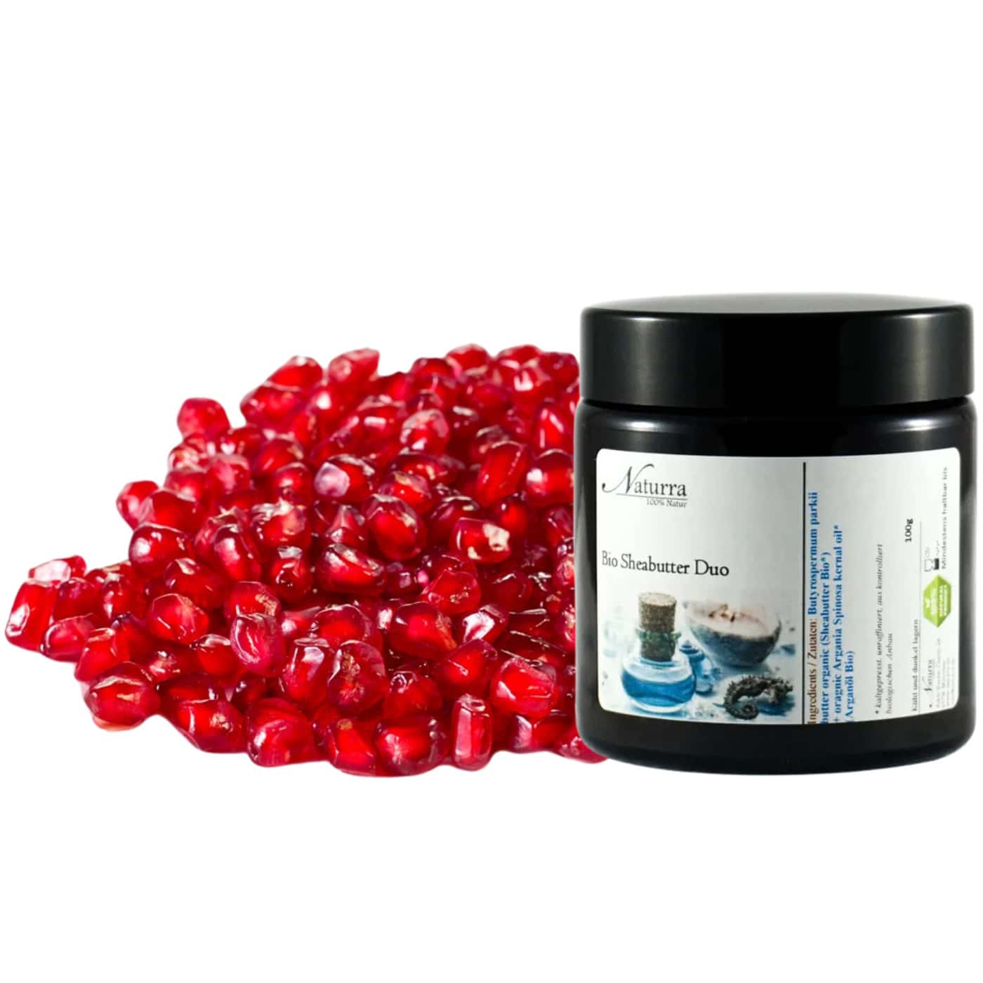 Granatapfel-Butter aus Bio Sheabutter und Granatapfelkernöl – Reichhaltige Pflege für Haut und Körper