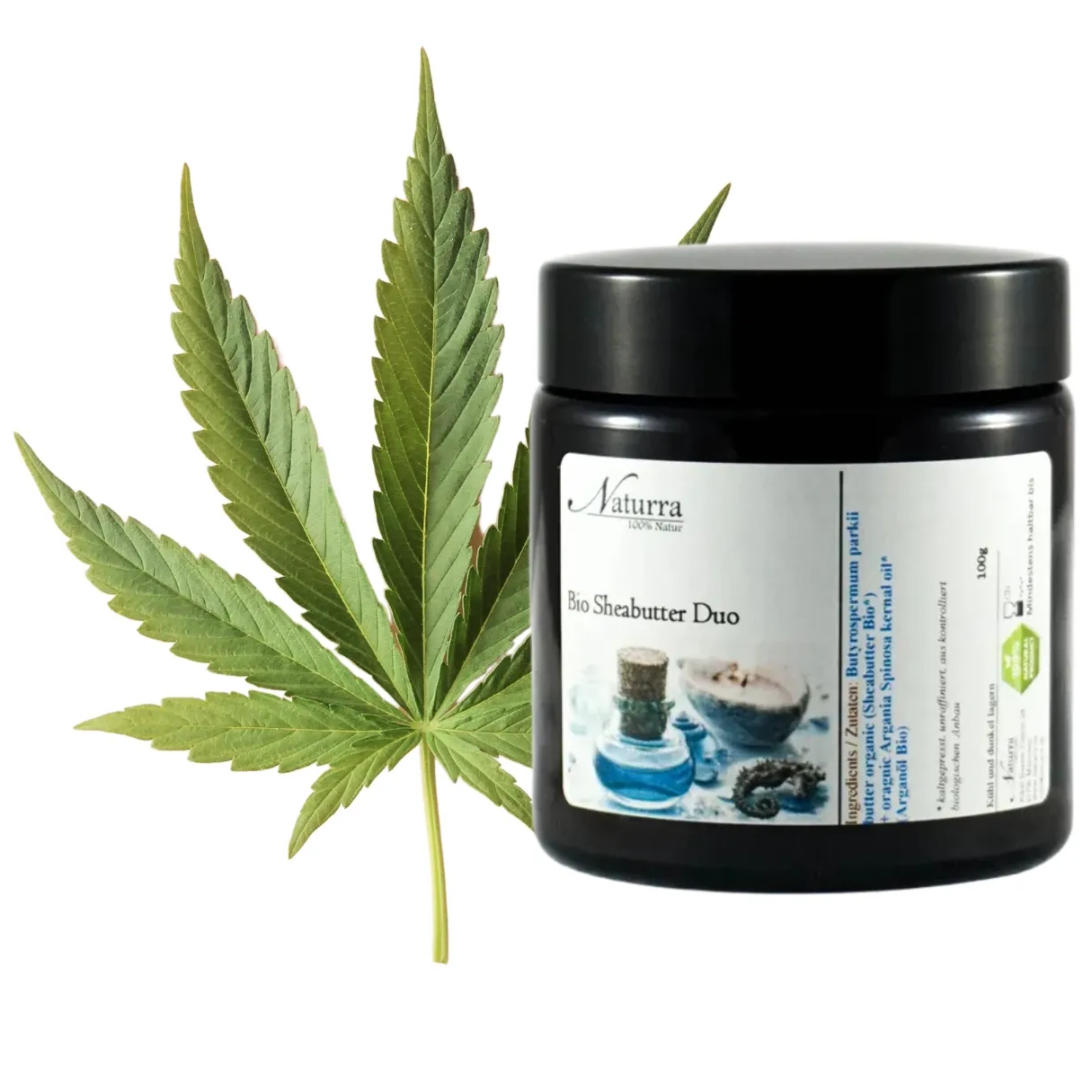 Bio Sheabutter kombiniert mit nährendem Hanfsamenöl – die perfekte Hanf-Butter für intensive Pflege