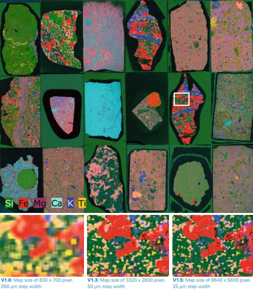 Large Micro-XRF Element Distribution Map of Geological Thin Sections