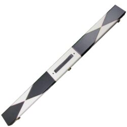 3 section black and white 3 piece cue case closed